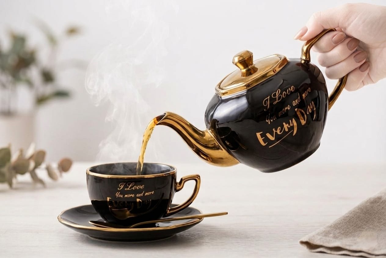 Aurora Gold Tea & Dessert Set - Image 10