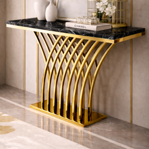 Aurora Console – Sculptural Gold Edition