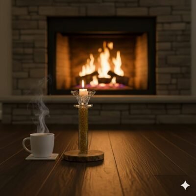 Luminara Gold Crystal Candle Holder