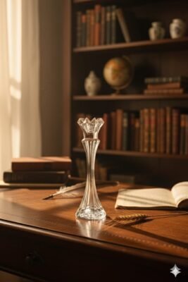 Bohemian Crystal Candle Holder – 25 cm