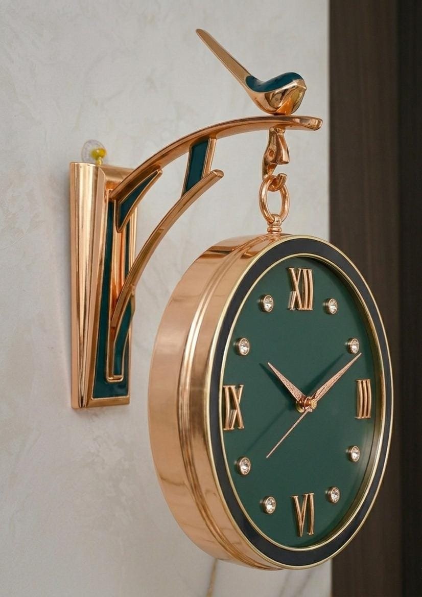 Vintage Double-Sided Wall Clock - Image 2
