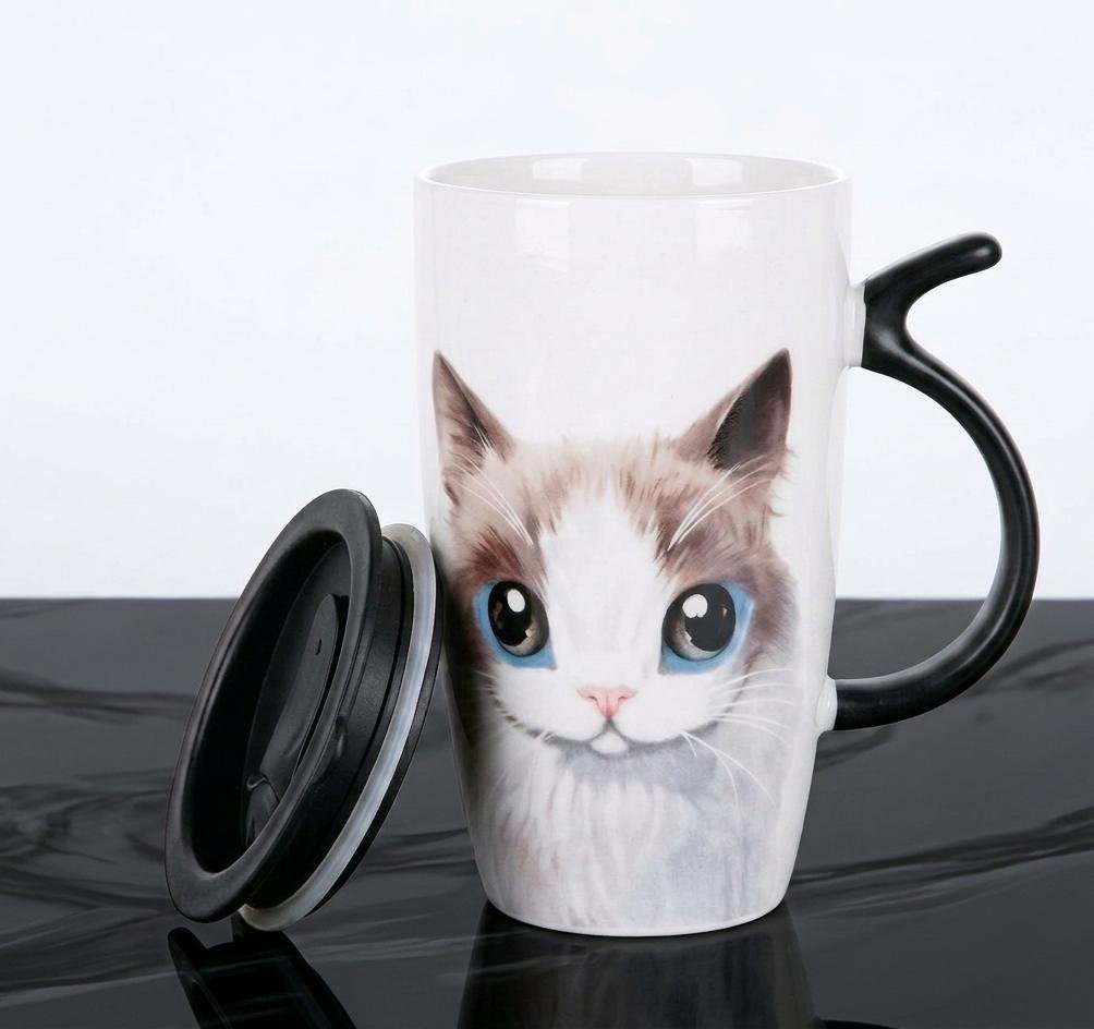 1 Porcelain Mug 1 Lid - Image 2