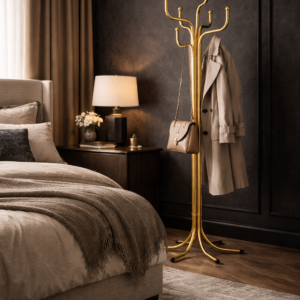 Flow Coat Stand – Gold Sculptural Edition