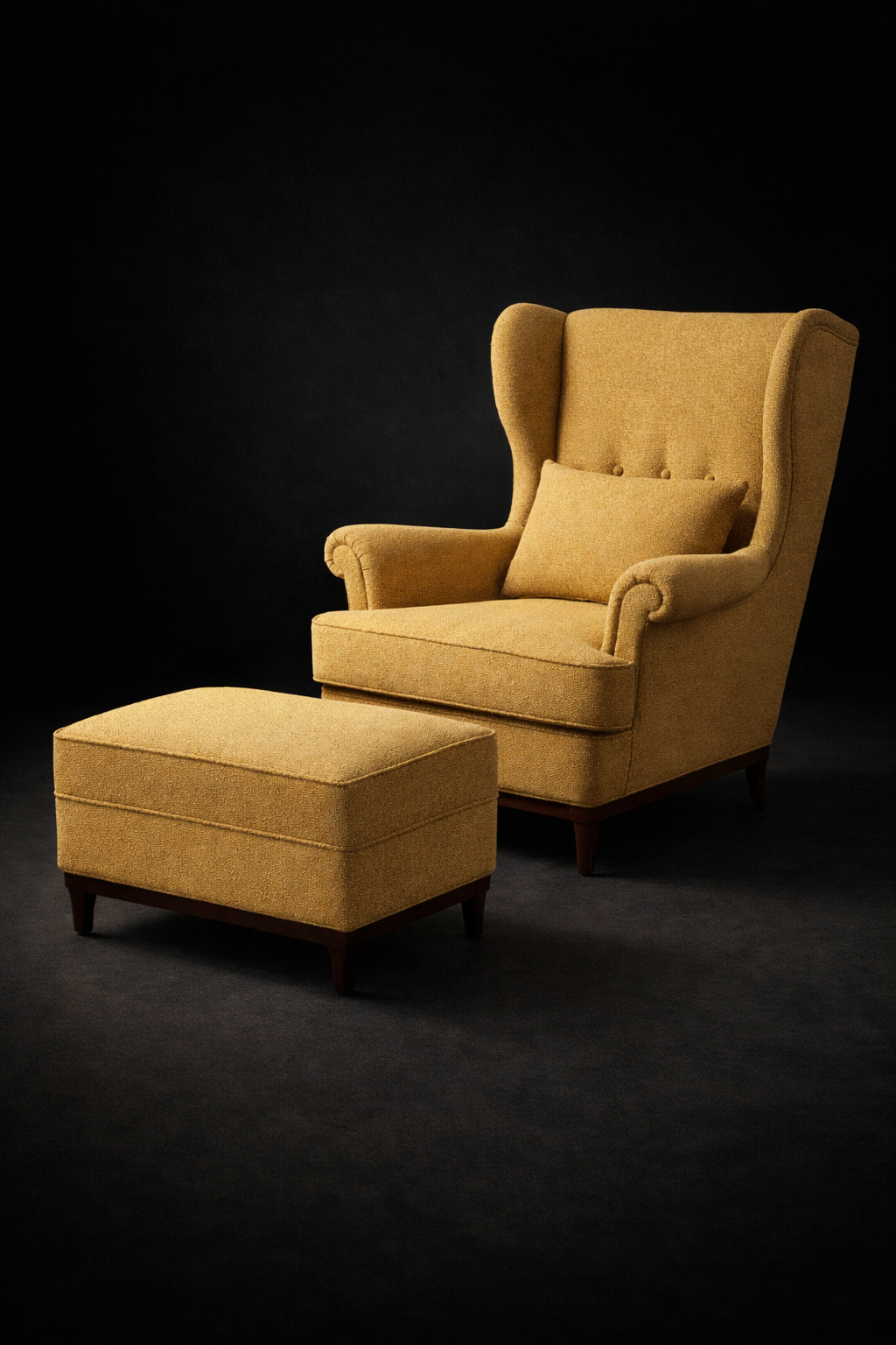 Aurelia Wingback Chair & Ottoman - Image 8