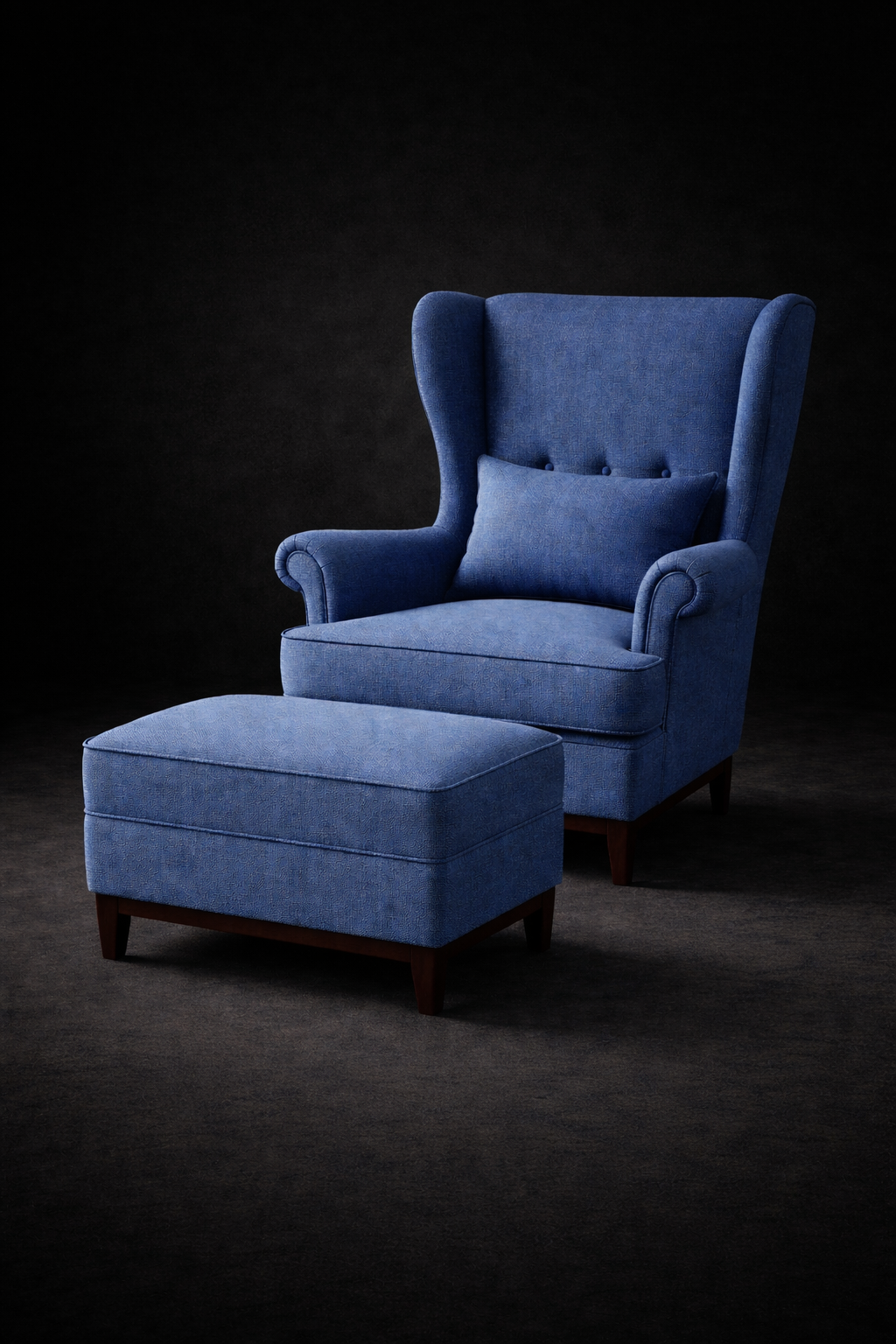 Aurelia Wingback Chair & Ottoman - Image 7