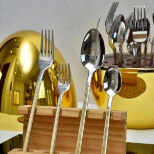 Alternative view of Egg spoon dispenser set