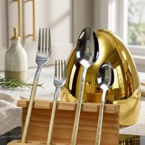 Egg spoon dispenser set